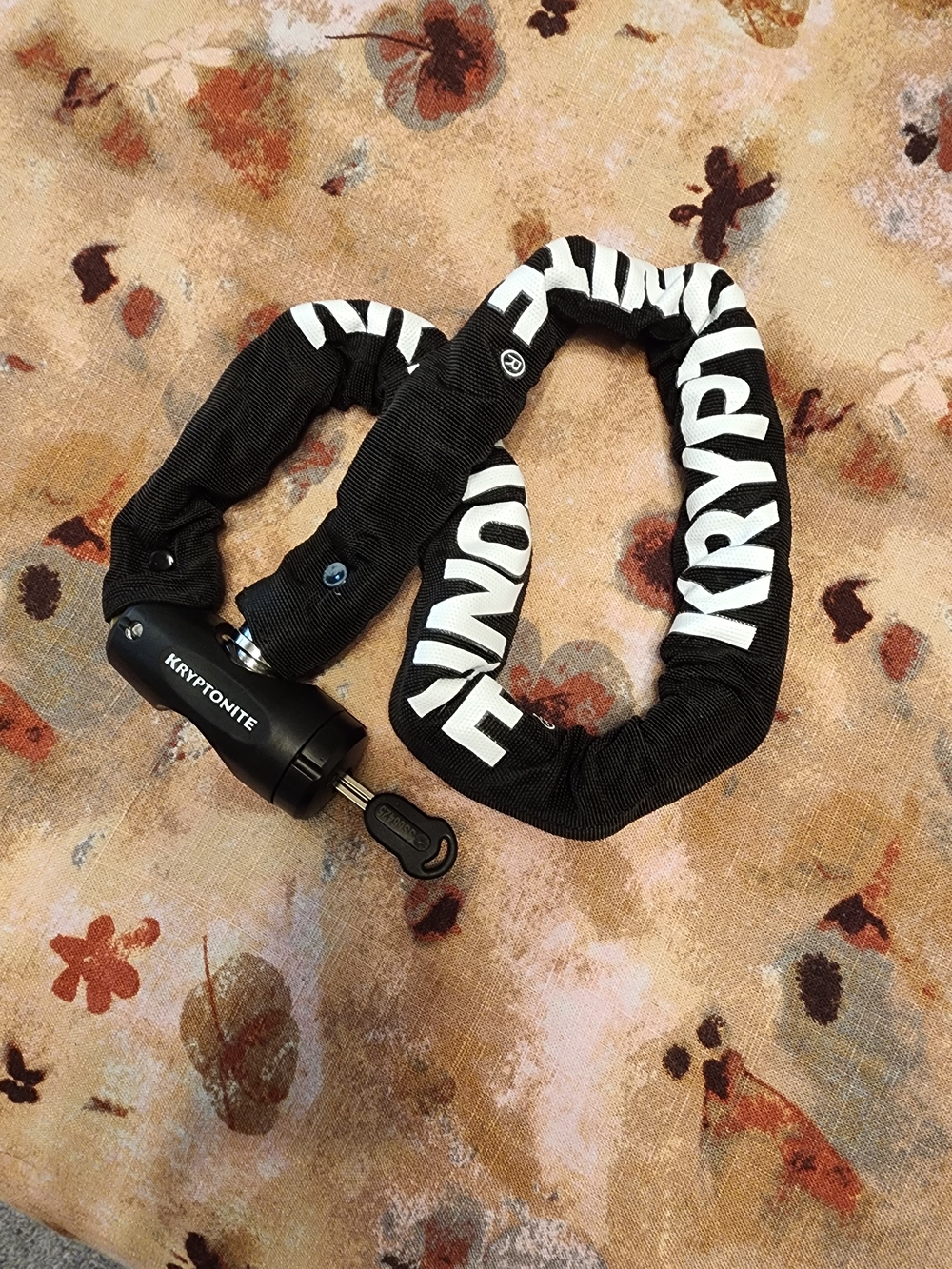 Kryptonite Black Chain Lock with Key - Secure Bike Accessory